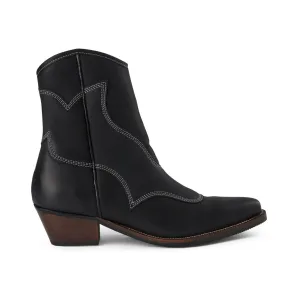 Arietta Leather Boot - BLACK