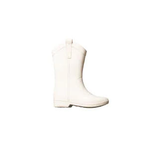 Bone White Kid's All Weather Rubber Cowboy Boots