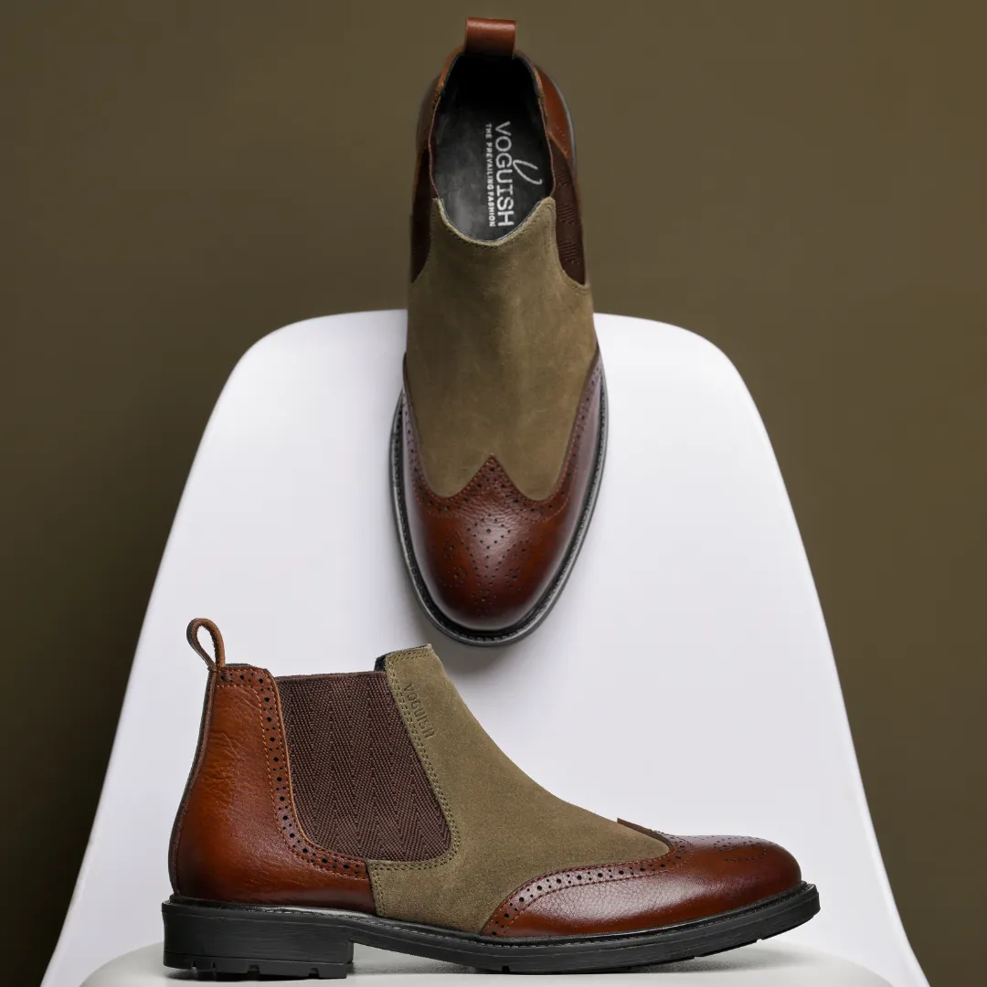 Dark Brown Brogue Boots