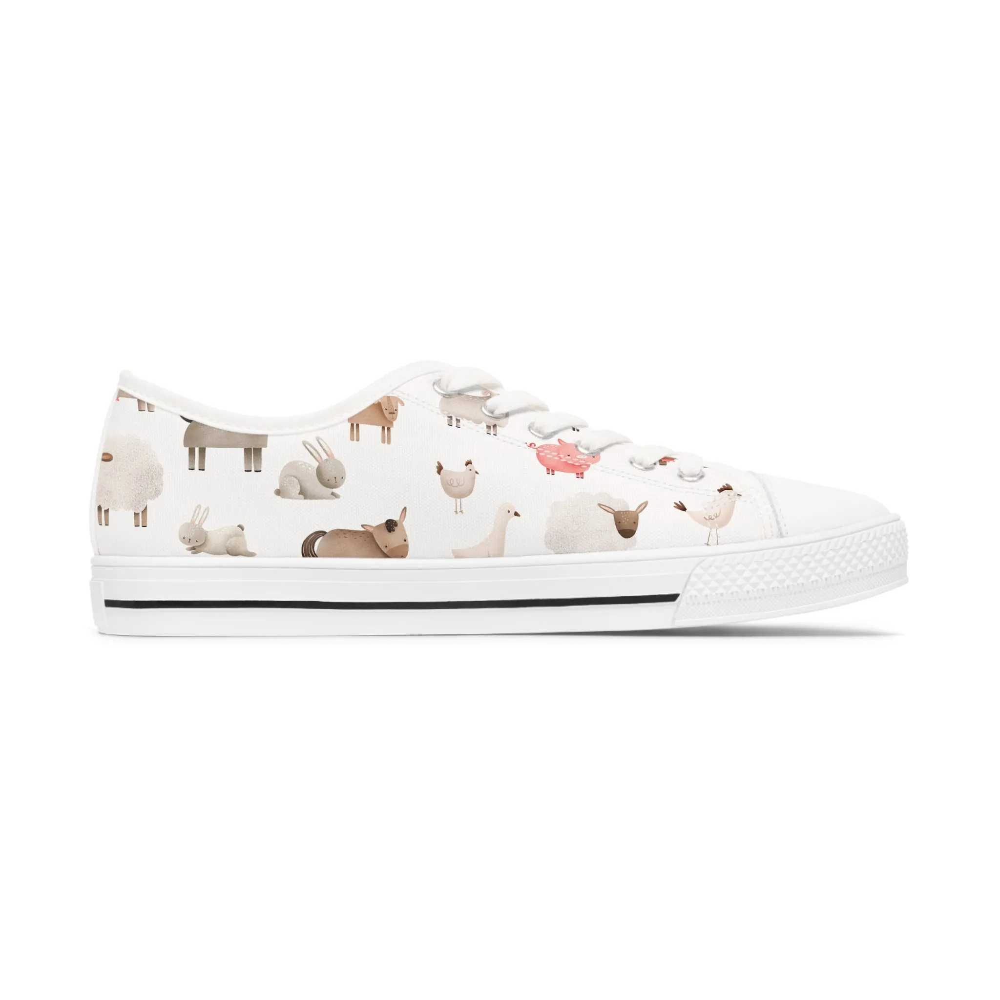 Farm Animals Women's Low Top Sneakers