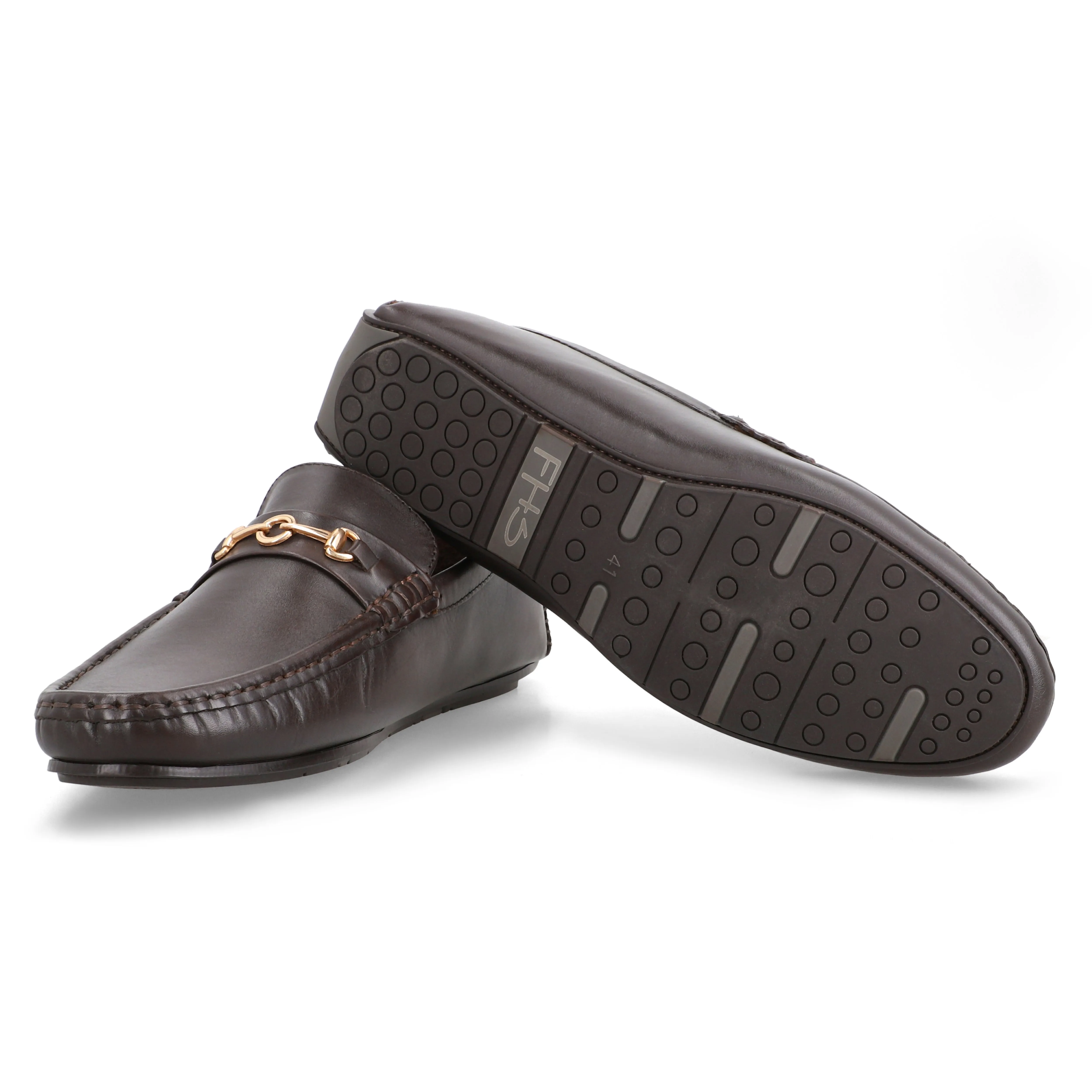 Golden Ring Buckled Moccasins-Brown