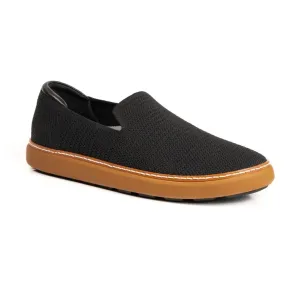 Grounding Slip-On • Black & Cognac Bamboo Knit