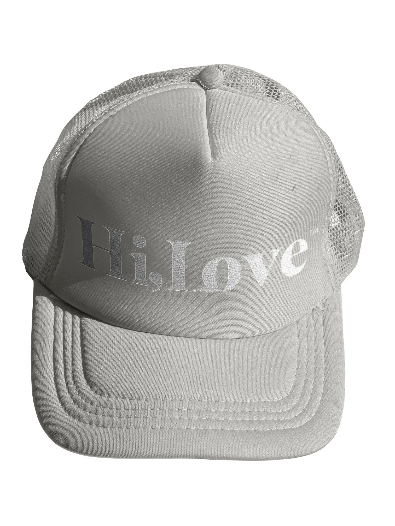 Hat - Silverwood Gray with Silver "Hi Love"