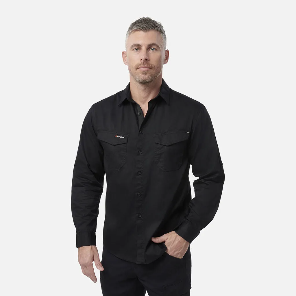 King Gee Tradies Lightweight Cotton Drill Long Sleeve Work Shirt (K14350)