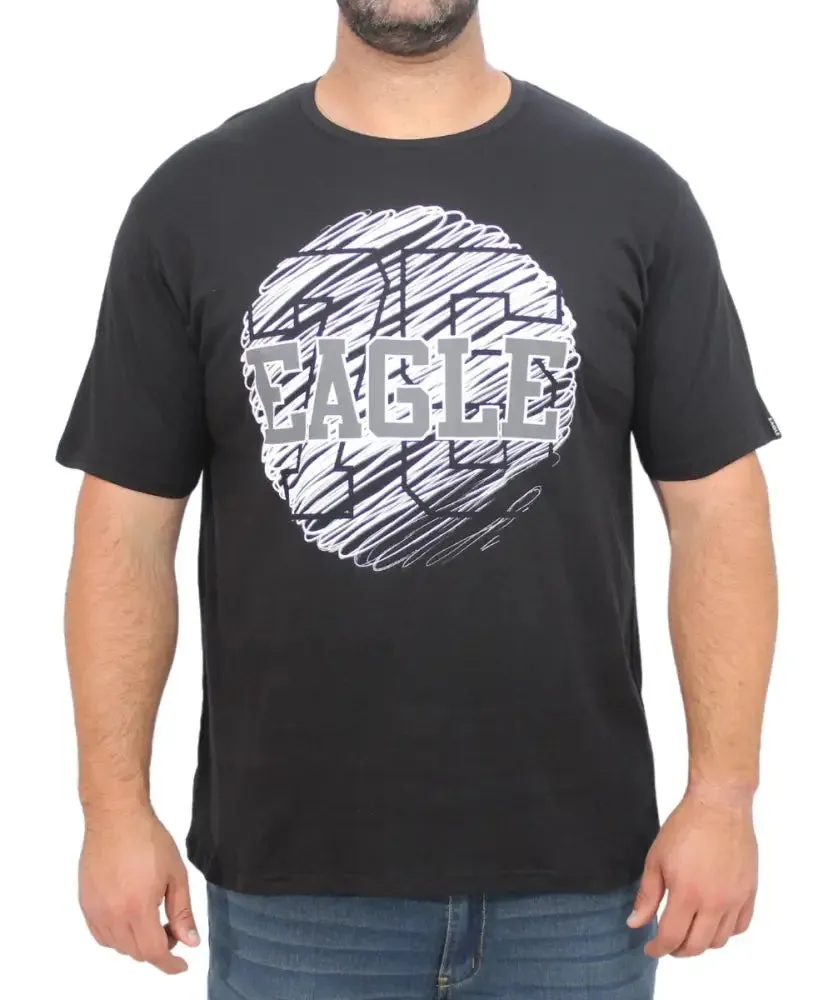 Mens Printed Eagle Scribble Tee