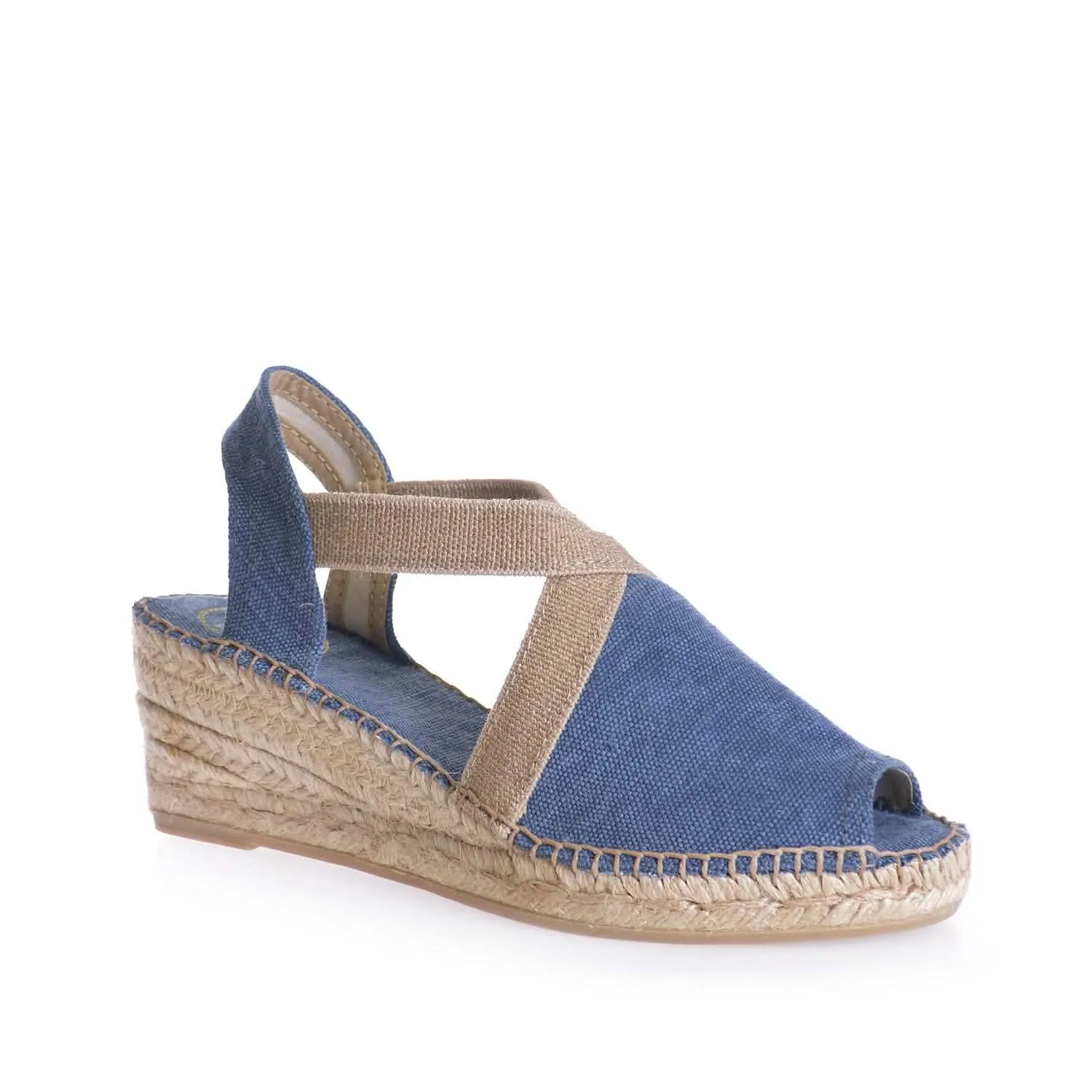 Plain Canvas Wedge Espadrille for Women - Breda-V