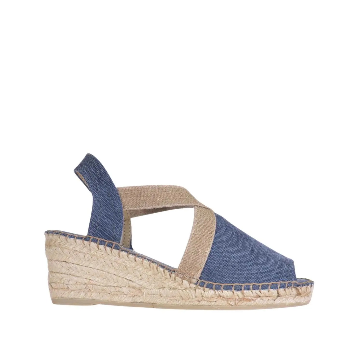 Plain Canvas Wedge Espadrille for Women - Breda-V