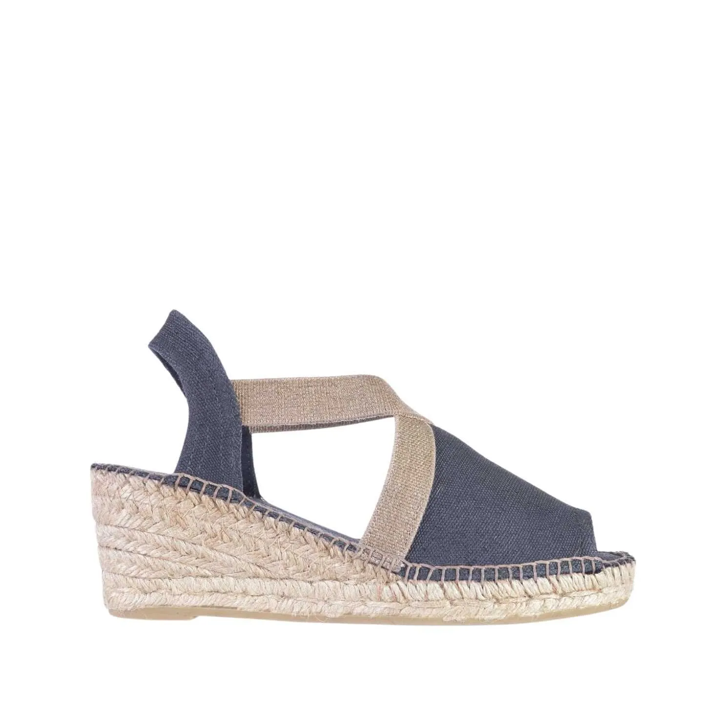 Plain Canvas Wedge Espadrille for Women - Breda-V