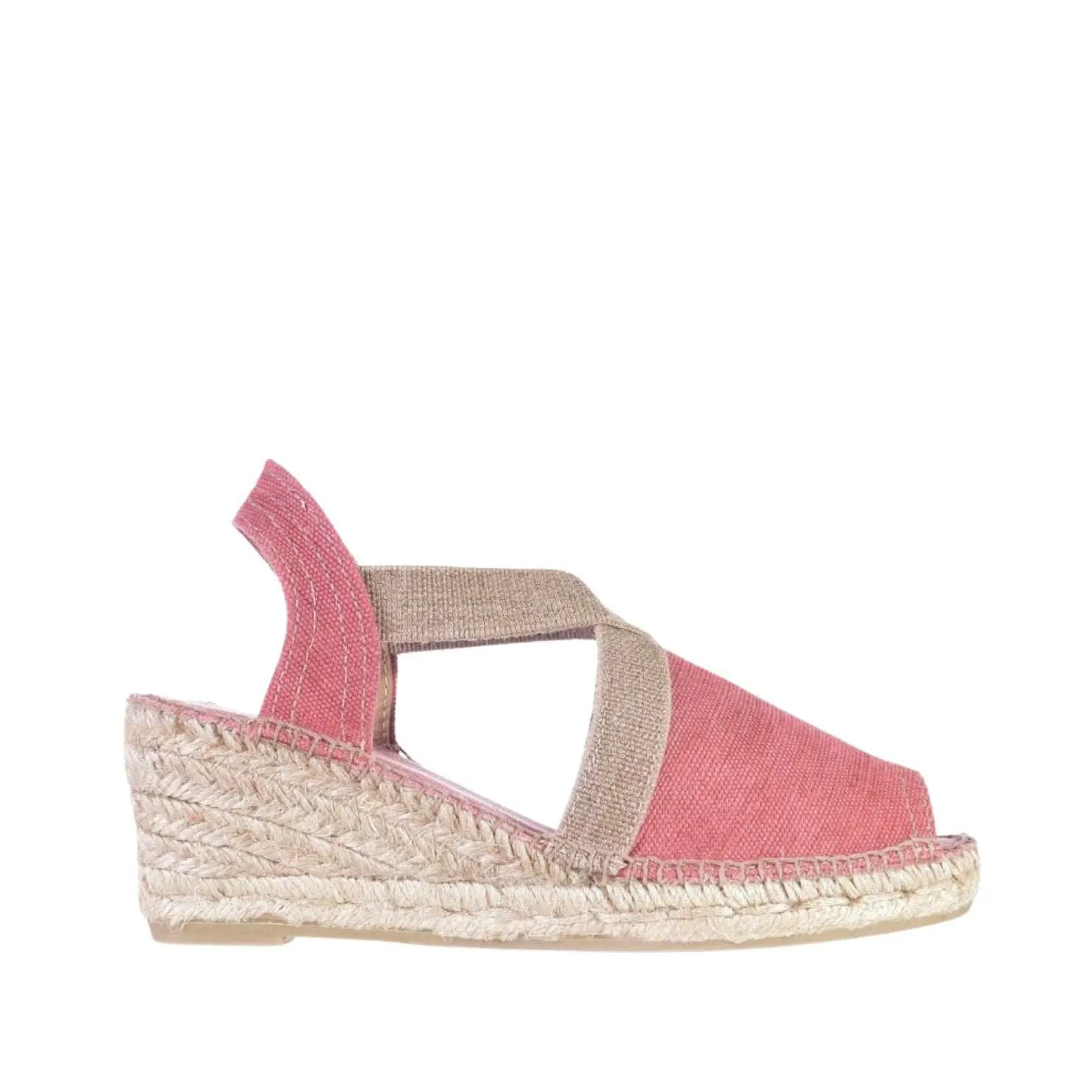 Plain Canvas Wedge Espadrille for Women - Breda-V