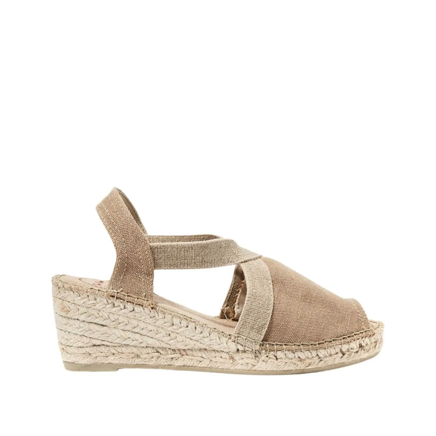 Plain Canvas Wedge Espadrille for Women - Breda-V