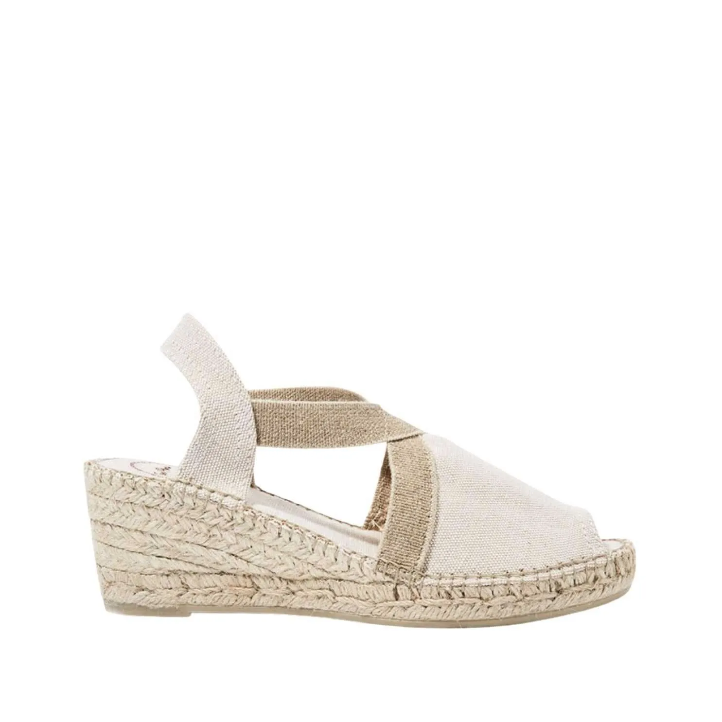 Plain Canvas Wedge Espadrille for Women - Breda-V