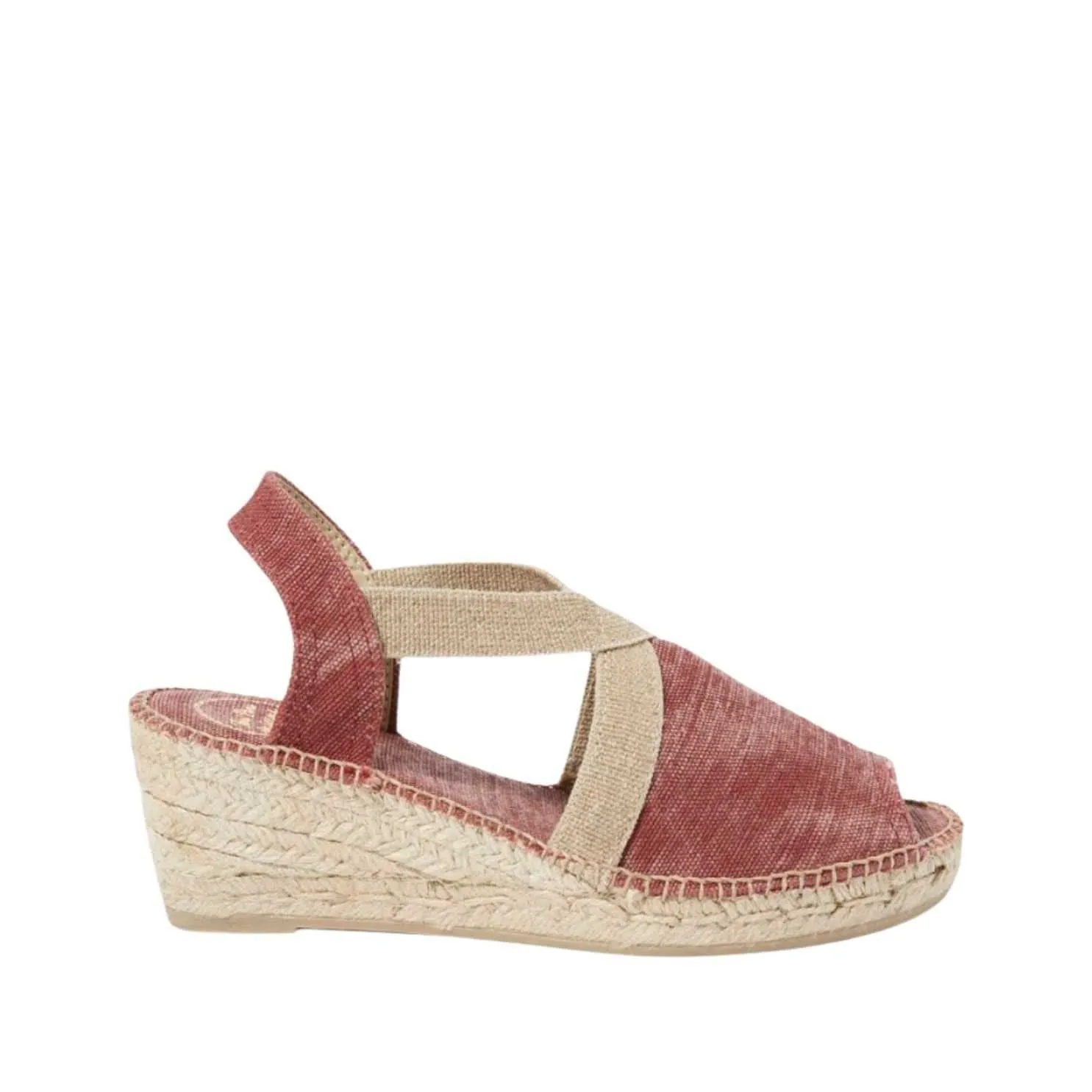 Plain Canvas Wedge Espadrille for Women - Breda-V