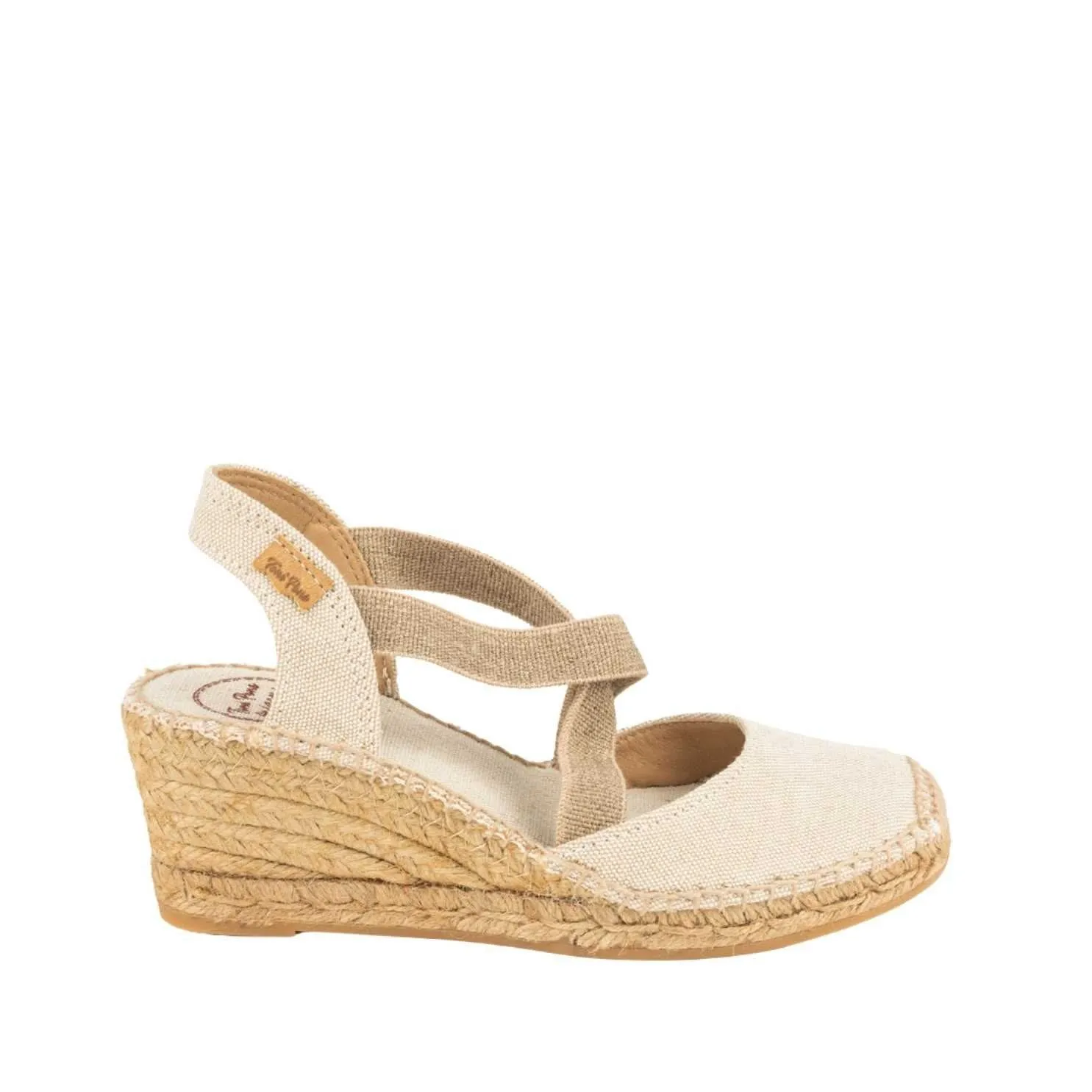 Plain Canvas Wedge Espadrille for Women - Saba-V