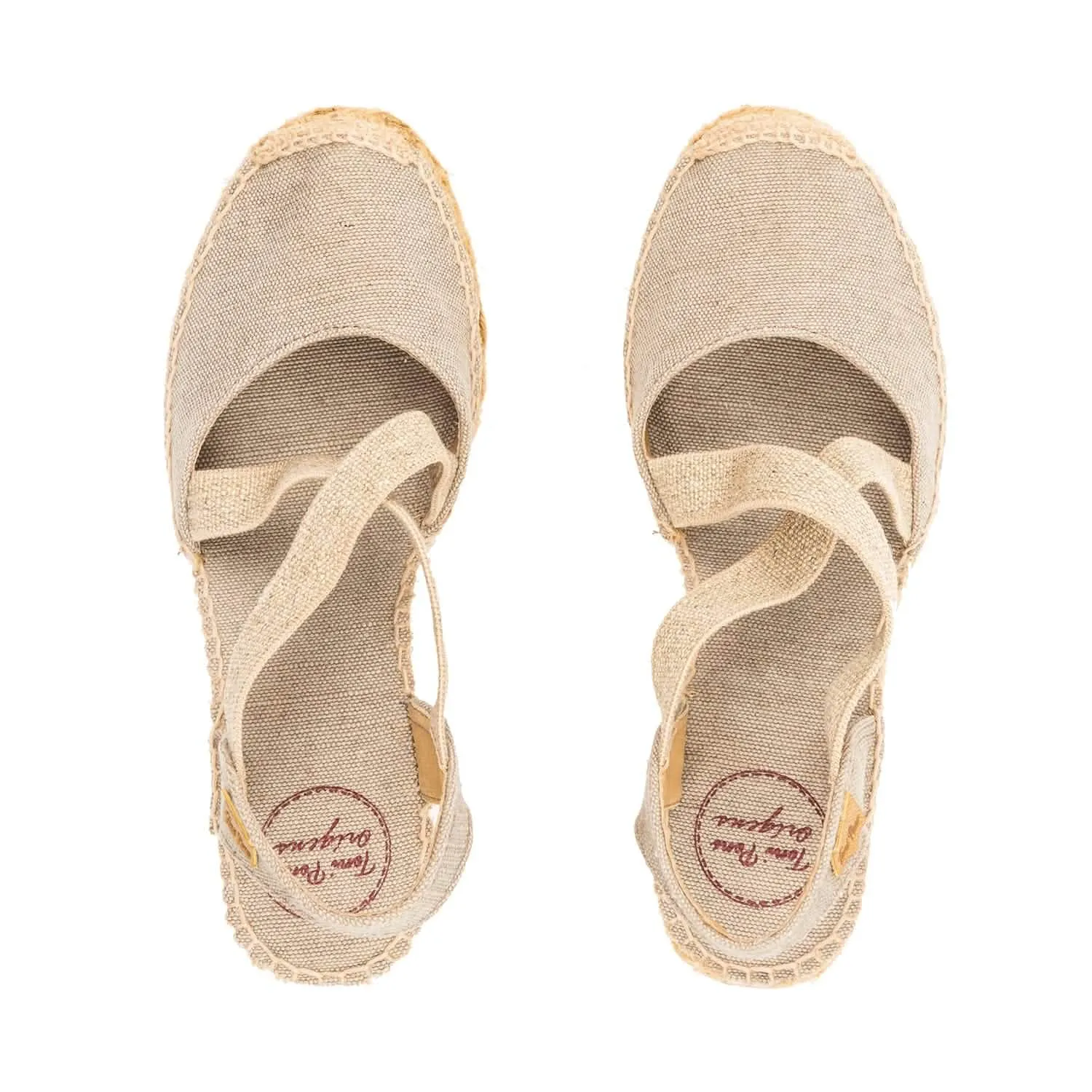 Plain Canvas Wedge Espadrille for Women - Saba-V