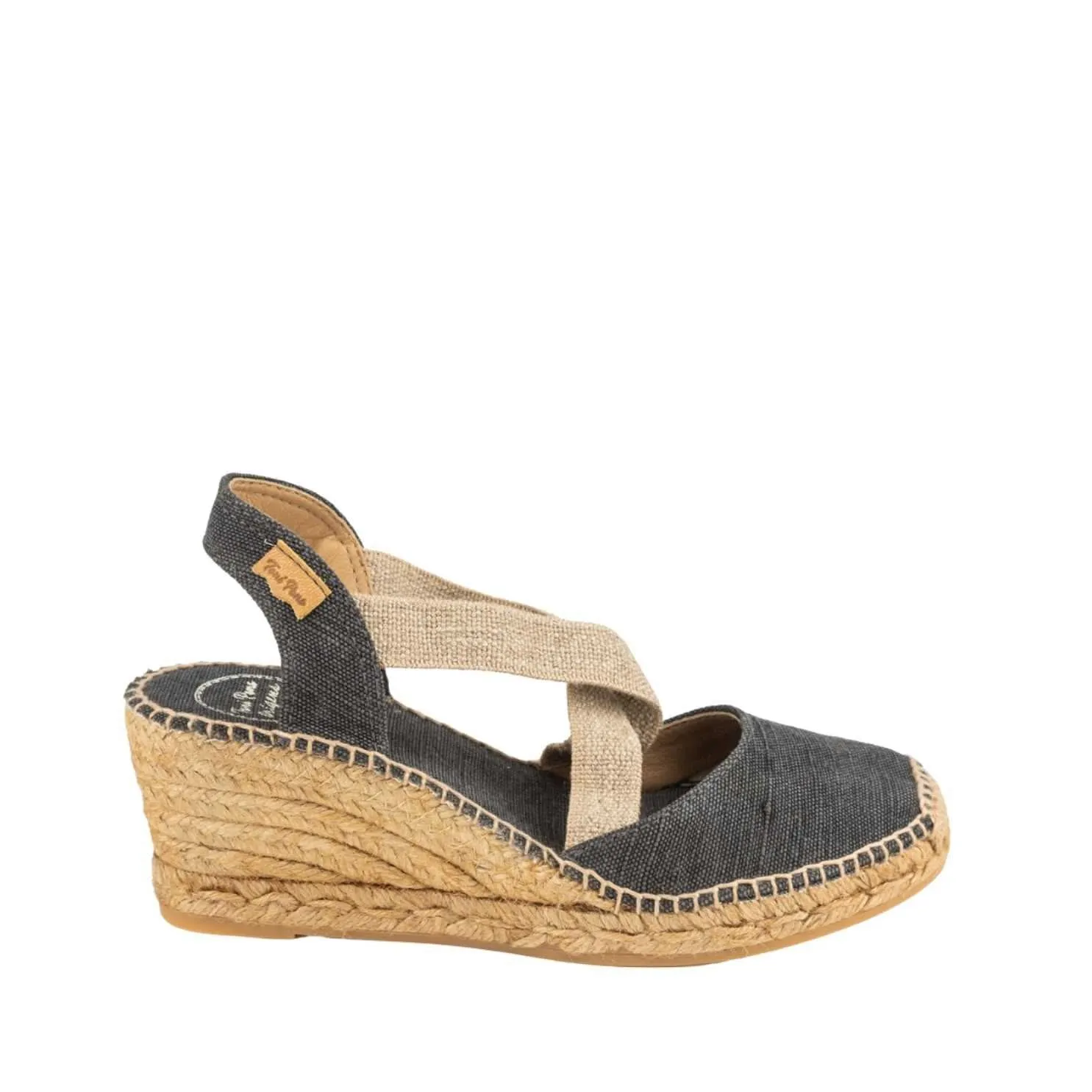 Plain Canvas Wedge Espadrille for Women - Saba-V