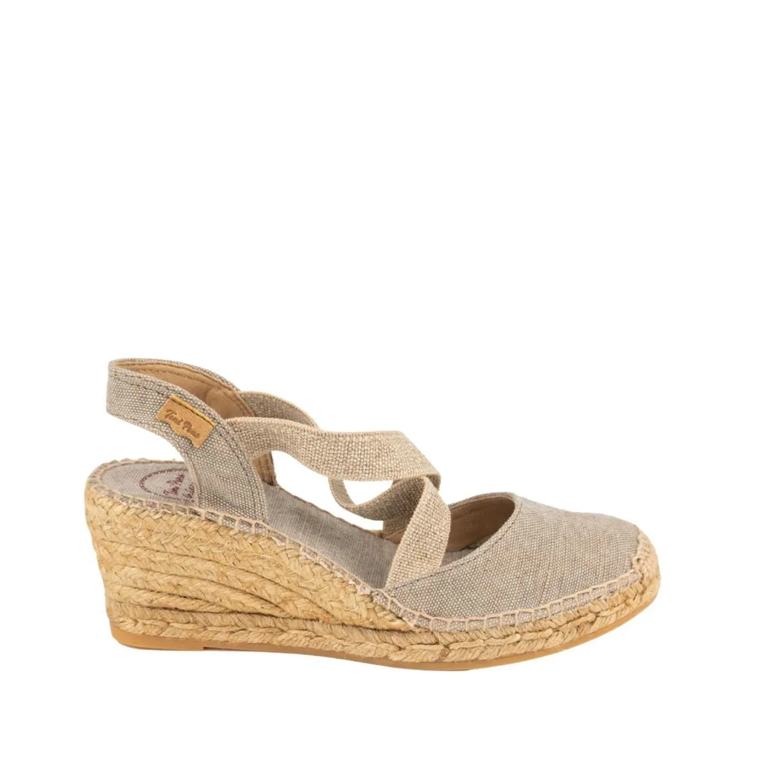 Plain Canvas Wedge Espadrille for Women - Saba-V