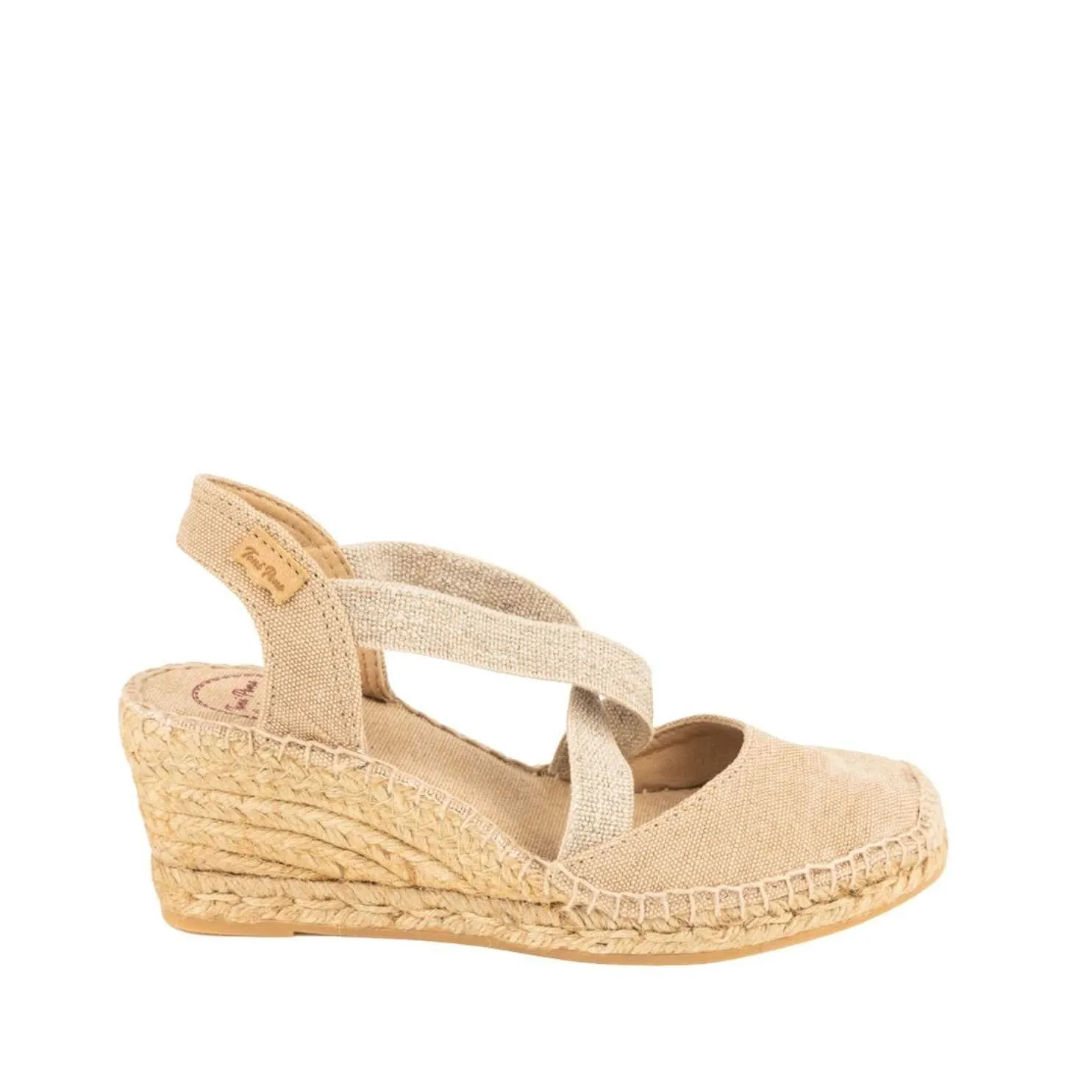 Plain Canvas Wedge Espadrille for Women - Saba-V