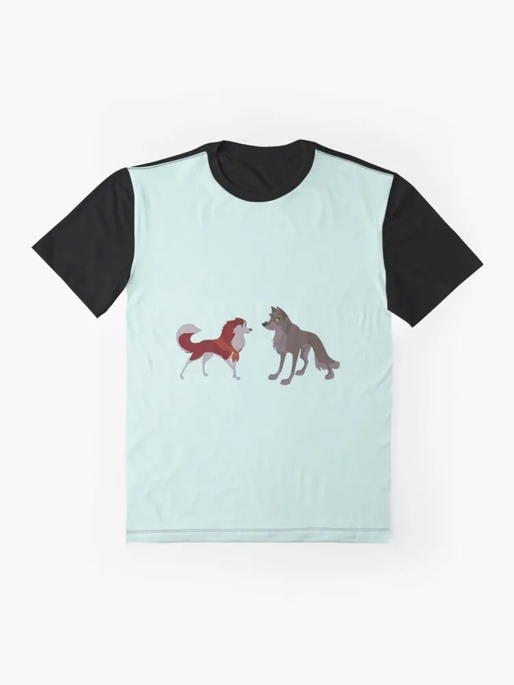 "Balto and Jenna Graphic T-Shirt: Celebrate the Iconic Animated Movie"