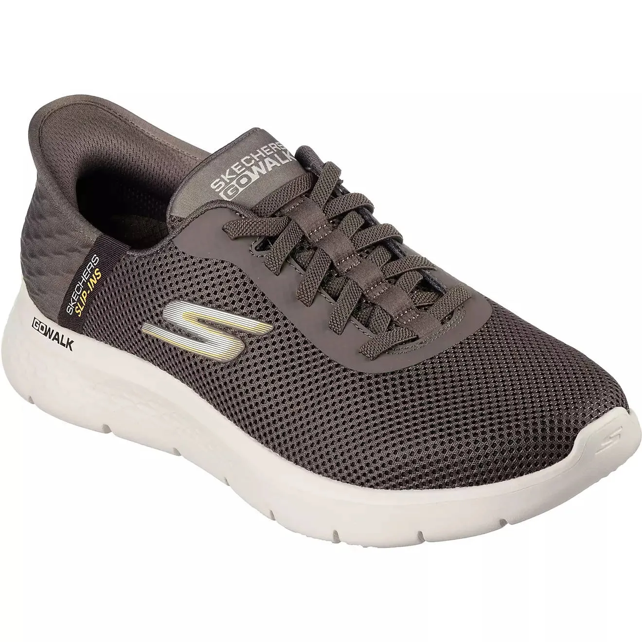 Skechers Mens Slip-ins Go Walk Flex Hands Up Brown