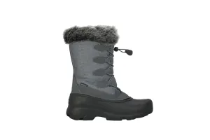 Winter Tecs Womens Pac Lace Fur Gray Nylon Winter Boots