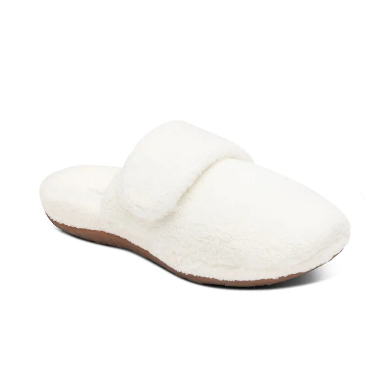 WOMEN'S AETREX MANDY CLOSED TOE SLIPPER | IVORY